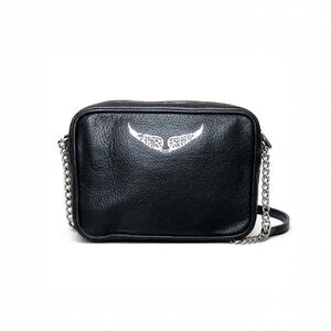 Zadig & Voltaire Rock XS Boxy Camera Bag Black Leather Wing Crossbody